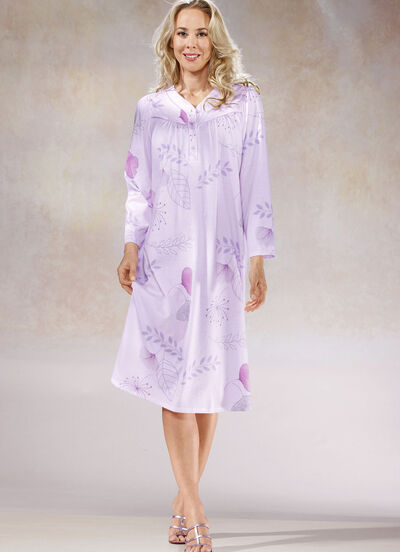 Zweierpack Nachthemden, 3/4 -langen Ärmeln mit Knopfleiste 