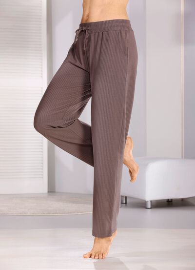 Schlaf- und Freizeithose mit Kordelzug im Dehnbund 