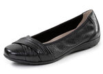 ELENA EDEN, elegante Damen-Ballerinas, Weite G, mit herausnehmbarem Fussbett SCHWARZ