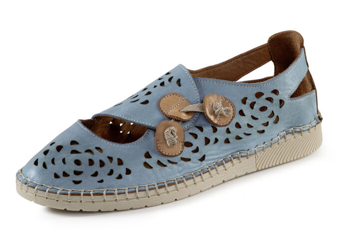 Gemini Slipper mit luftigen Durchbrüchen JEANS-CAMEL