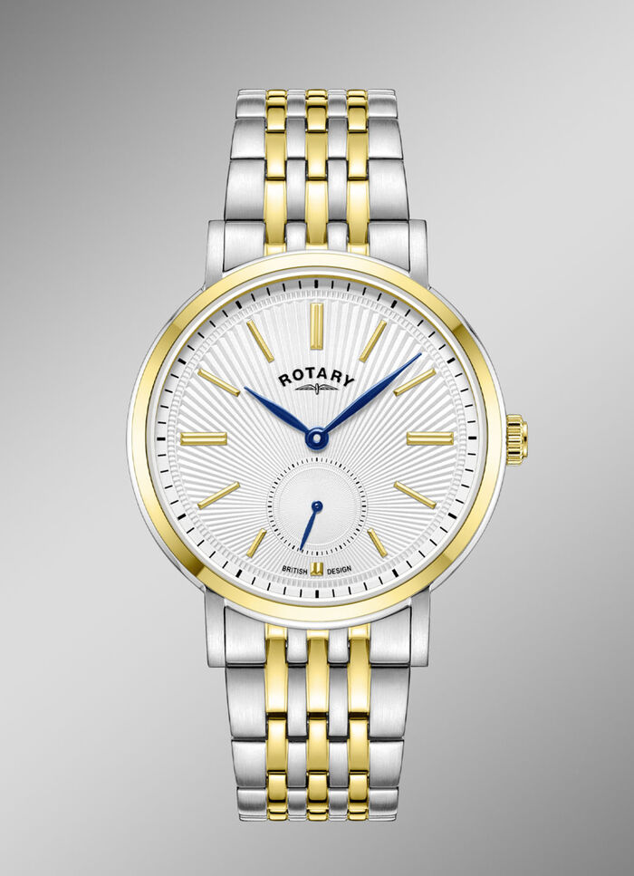 Rotary Quartz-Herrenuhr mit Edelstahlbandgehäuse 
