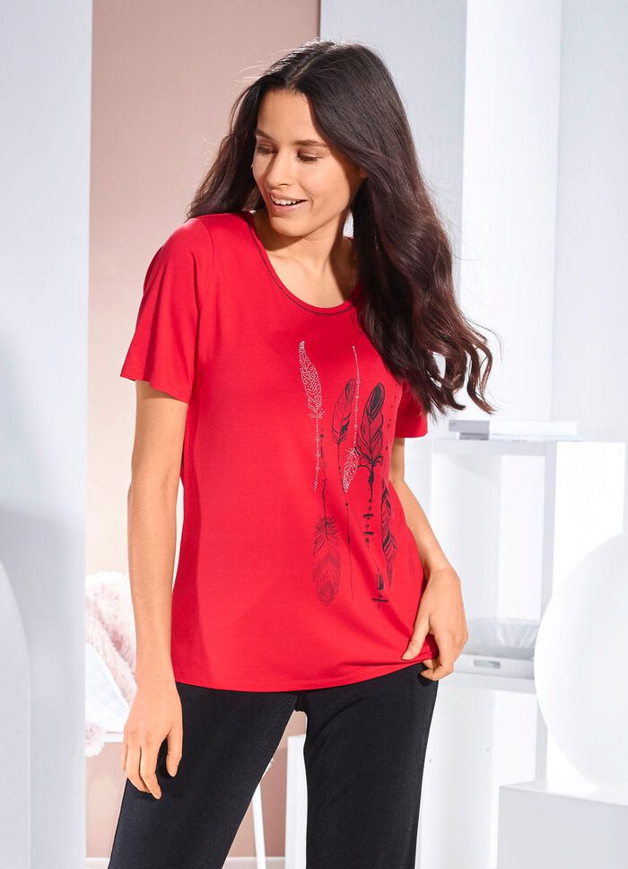 Shirt mit Kontrast-Druck in 2 Farben 