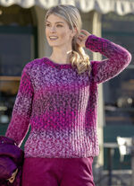 Pullover mit Alpaka und tollem Farbverlauf PINK-LILA-MULTICOLOR