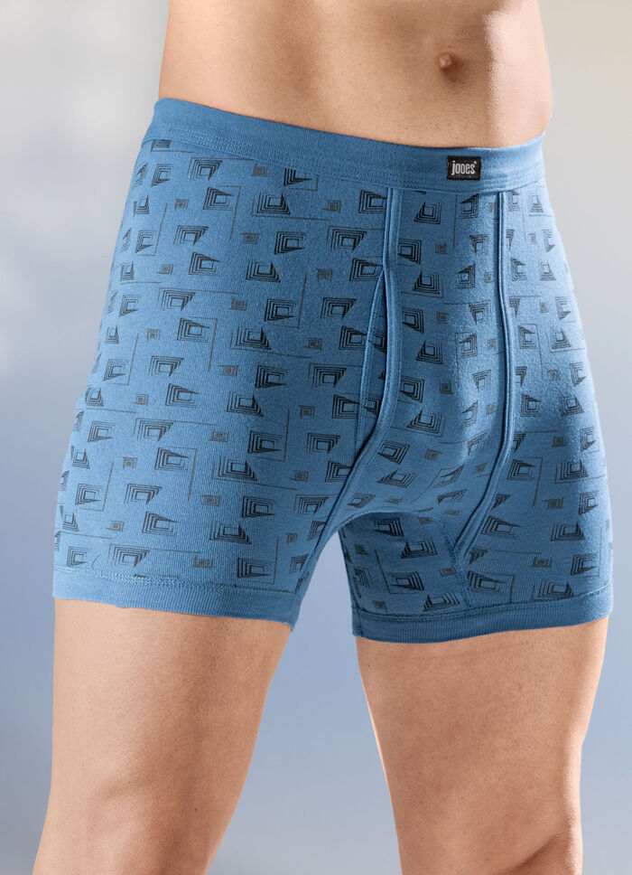 Viererpack Unterhosen aus Feinripp, allover dessiniert 