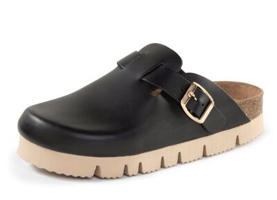 ELENA EDEN, klassische Damen-Clogs, Weite H, mit Klettspange 