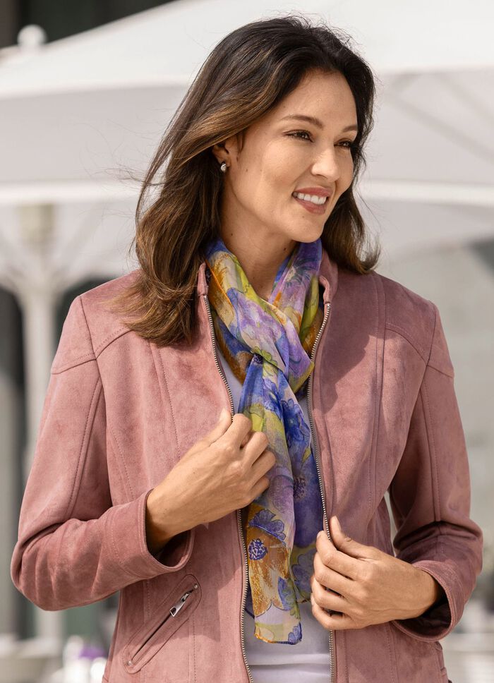 Schal mit Bl&uuml;tendessin 