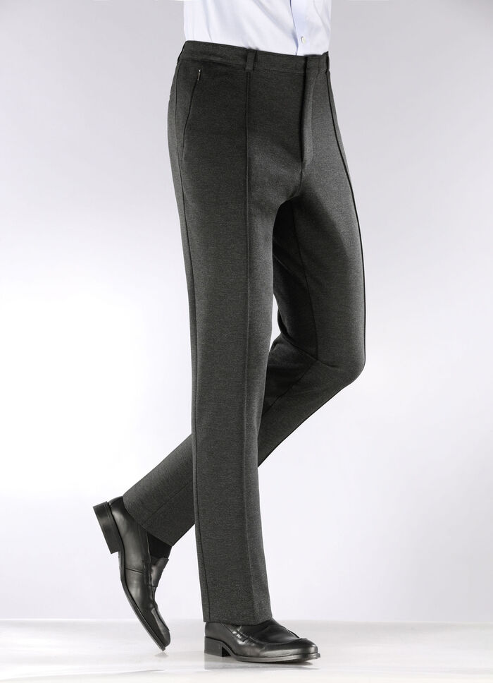  Modische «Klaus Modelle»-Hose mit Dehnbund in 4 Farben ANTHRAZIT MELIERT