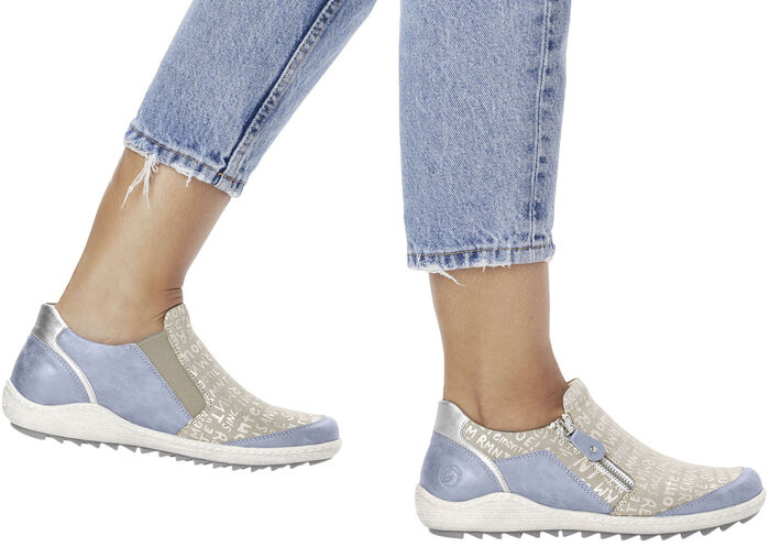 Remonte Slipper mit herausnehmbarer Einlage BLEU-SILBERGRAU