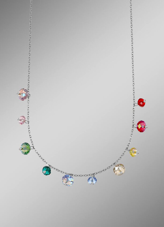 Halskette mit bunten Swarovski&reg;-Kristallen 