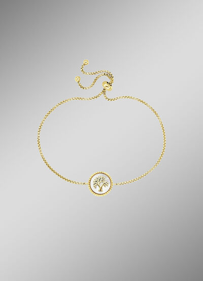 Lebensbaum Armband mit Perlmutteinlage 
