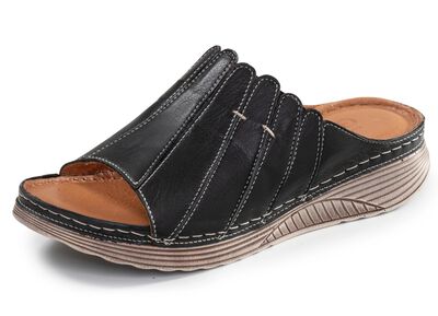 Gemini, stilvolle Damen-Pantoletten, Weite G, aus Leder 