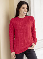 Pullover mit nachhaltig recycelter Baumwolle ROT