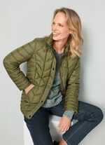 Steppjacke mit Rei&szlig;verschluss unter der Druckerleiste 