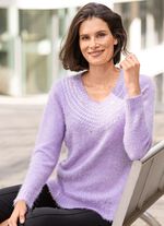 Pullover aus superweichem Effektgarn 