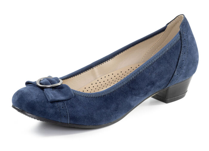 Andrea Conti, schicke Damen-Pumps, mit Gummizug BLAU