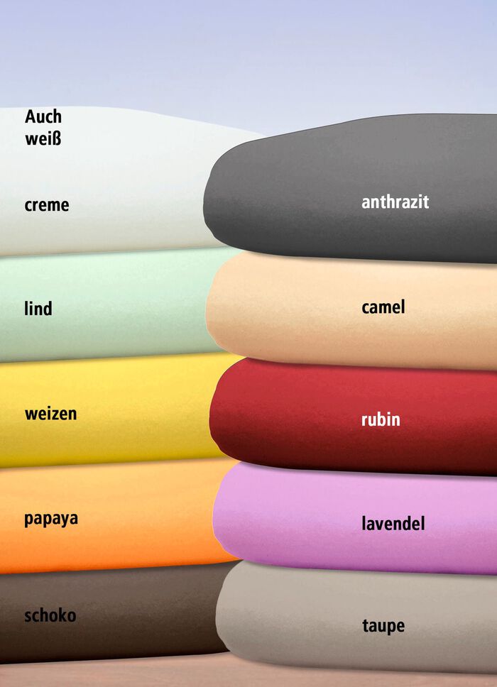 Luxuszwirn-Jersey-Spannbetttuch mit Elasthan WEISS