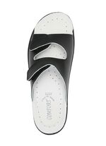 Zweierpack klassische Damen-Pantoletten, Weite H, mit Klettverschluss 