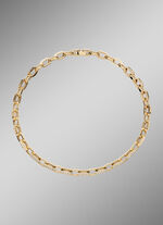 Halskette aus vergoldetem Edelstahl mit Kristallen 