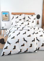 Beidseitig bedruckte Bettwäsche-Garnitur 