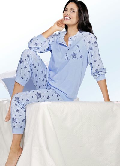 Zweierpack Pyjamas mit B&uuml;ndchen und Sternchendessin 