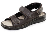 Mubb, klassische Herren-Sandalen, Weite H, mit herausnehmbarem Fussbett DUNKELBRAUN