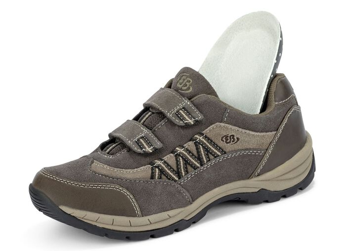 Sportliche Herren-Slipper, mit herausnehmbarem Fussbett TABAK-TAUPE