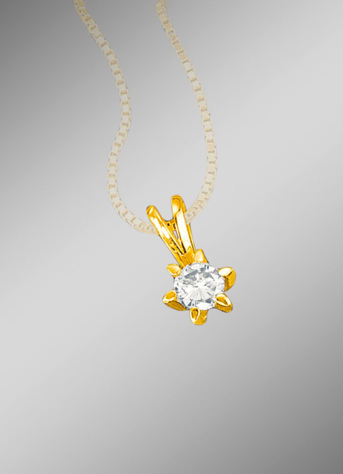 Exquisiter Solit&auml;r-Anh&auml;nger mit Brillant 