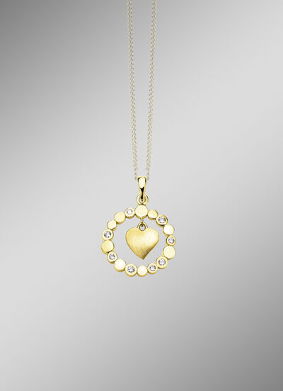 S&uuml;sser Herz-Anh&auml;nger mit Zirkonia 