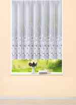 Blumenfenster-Vorhang mit gebogtem Abschluss 
