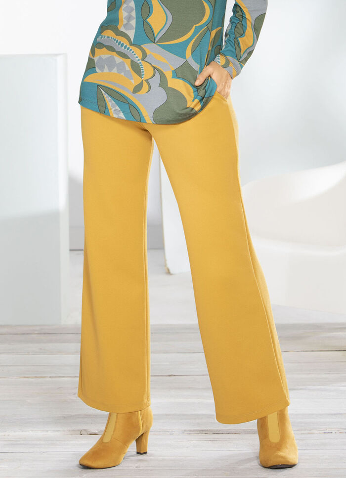 Hose in modischer Weite MESSING