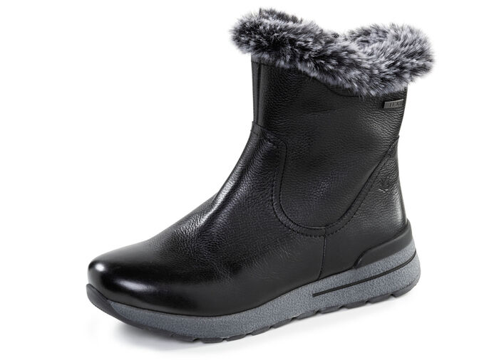 Caprice, gefütterte Damen-Stiefeletten, Winterschuhe, Weite H, mit herausnehmbarem Fussbett SCHWARZ