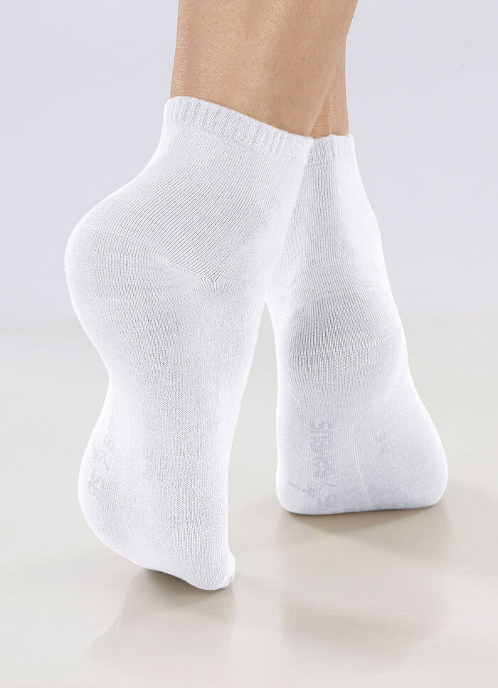 Sechserpack Socken mit Softrand 3X WEISS, 3X SCHWARZ