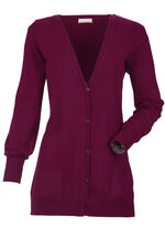 Strickjacke mit Modal  BEERE