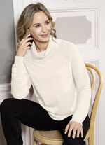 Pima-Pullover in Feinstrick ECRU