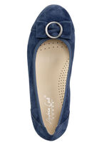 Andrea Conti, schicke Damen-Pumps, mit Gummizug BLAU