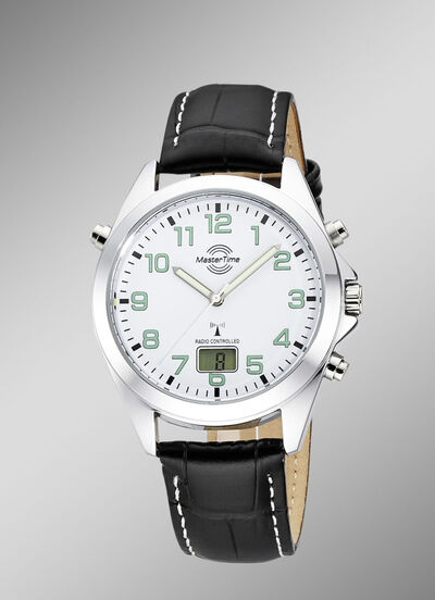 Master Time Funk-Herrenuhr mit Lederband 