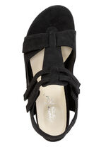 Andrea Conti, modische Damen-Sandaletten, Weite G, mit Klettverschluss SCHWARZ