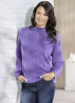 Pullover in Mustermix LILA MELIERT