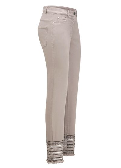 Hose mit aufwendiger Stickerei im Ethno-Stil 