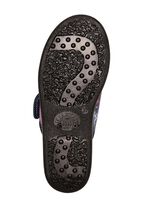 Zweierpack, klassische Damen-Hausschuhe, Weite H, mit Klettverschluss 1X BLAU, 1X ROT