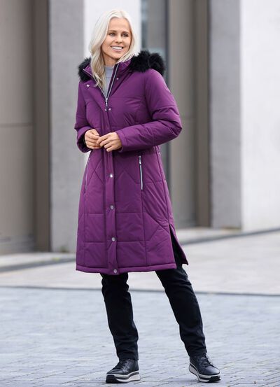 Mantel mit Reißverschluss an den Seitenschlitzen 