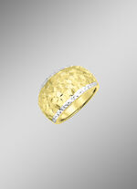Diamantierter Damenring in Bicolor 