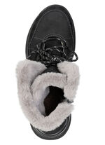 Gefütterte Damen-Boots, Winterschuhe, Weite H, mit Reissverschluss SCHWARZ