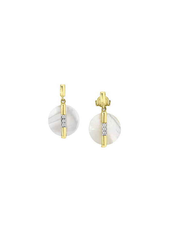 Bewegliche Eleganz: Ohrstecker mit echt Perlmutt 