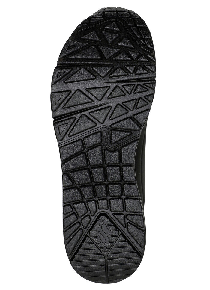 SKECHERS, bequeme Damen-Sneaker, mit sichtbarem Luftpolster SCHWARZ-GOLD