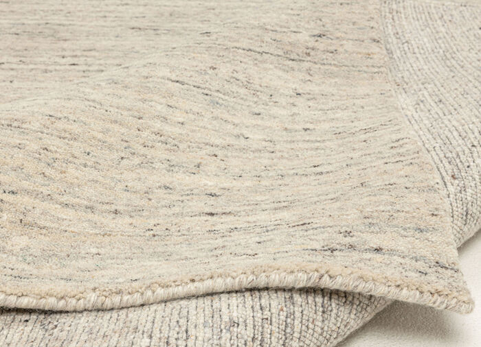 Handgewebte Br&uuml;cken und Teppiche aus 100% Schurwolle GRAUBEIGE