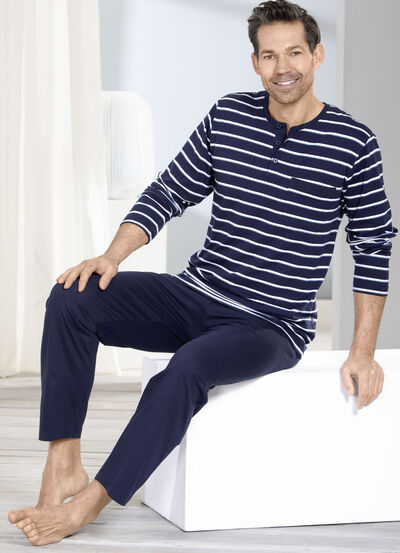 Zweierpack Schlafanzüge mit Knopfleiste und offenen Abschlüssen  Zweierpack Schlafanzüge mit Knopfleiste und offenen Abschlüssen