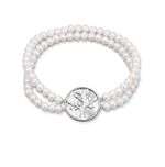 Elastisches 2-reihiges Armband mit S&uuml;sswasser-Zuchtperlen 