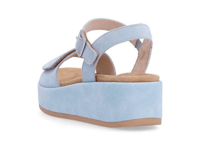 Sandale aus Samtveloursleder HELLBLAU