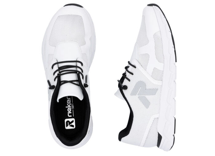 Rieker Sneaker aus teilweise beschichtetem Meshmaterial WEISS